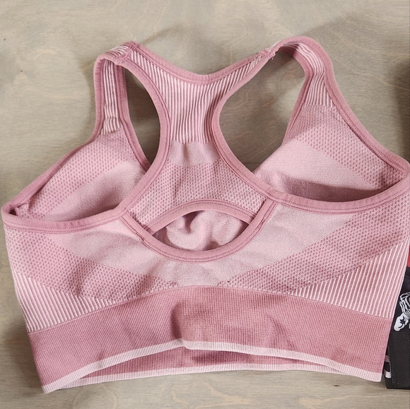 Puma/VSX Sports Bras Sm Pink And Black Zebra Comfort Band Athleisure - Picture 5 of 9
